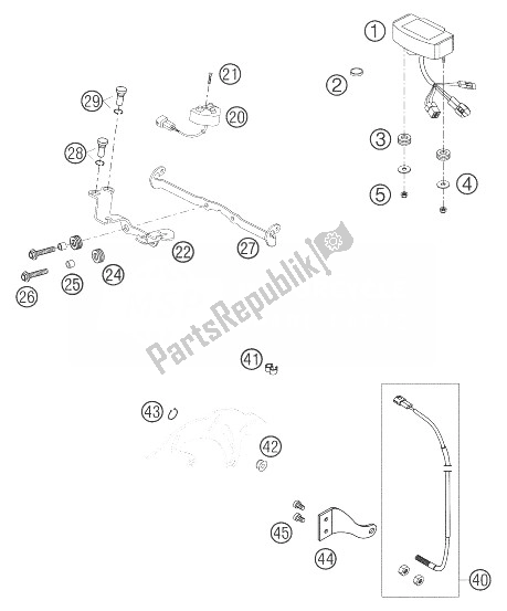 Tutte le parti per il Tachimetro 660 Smc del KTM 660 SMC United Kingdom 2003