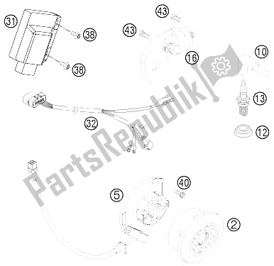 All parts for the Ignition System of the KTM 250 SX Europe 2009