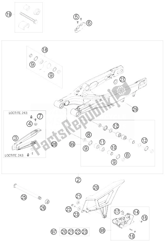 Wszystkie części do Rami? Wahad? Owe KTM 530 EXC Europe 2010