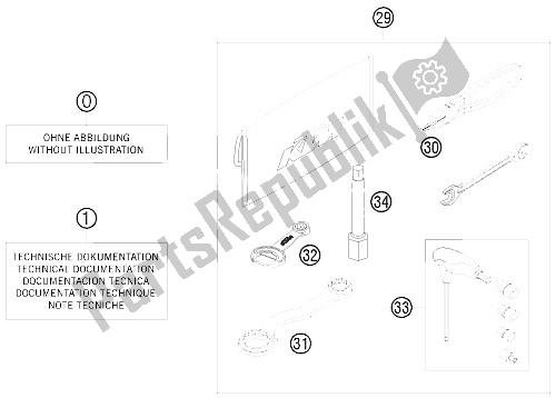 All parts for the Accessories Kit of the KTM 525 XC ATV Europe 2008