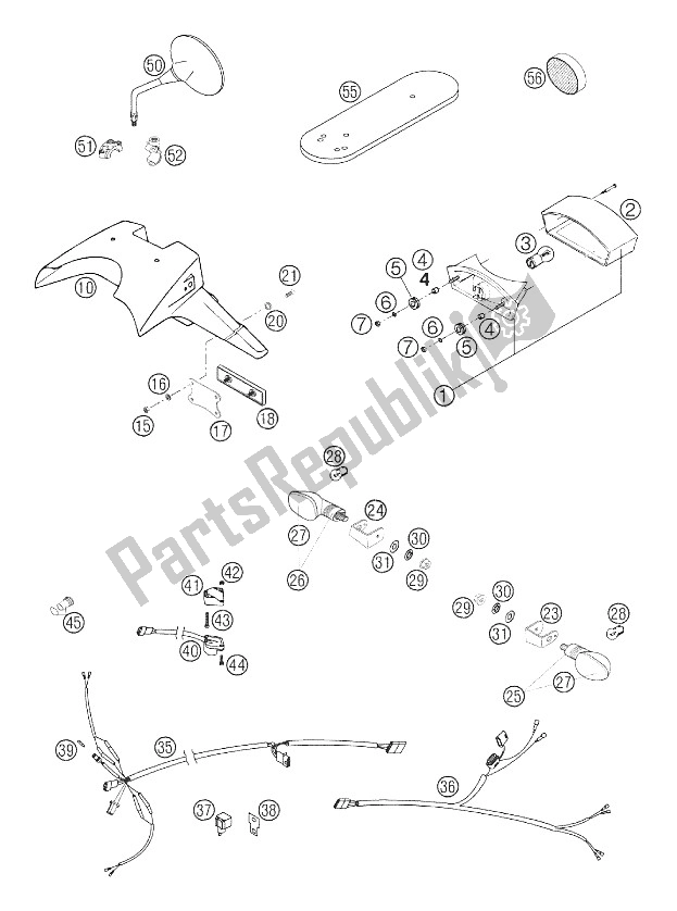 Tutte le parti per il Homolpgation 660 Rallye 2002 del KTM 660 Rallye Europe 2002