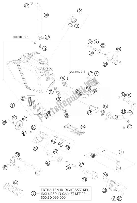 Alle onderdelen voor de Smeersysteem van de KTM 990 Supermoto R Australia United Kingdom 2010