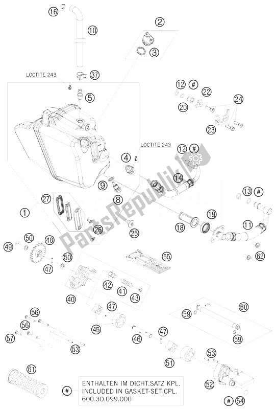 Tutte le parti per il Sistema Di Lubrificazione del KTM 990 Supermoto R Europe 2010