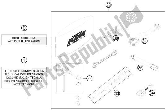 All parts for the Accessories Kit of the KTM 690 Enduro R Europe 2011