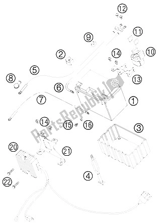 Todas las partes para Batería de KTM 950 Supermoto R Australia United Kingdom 2008