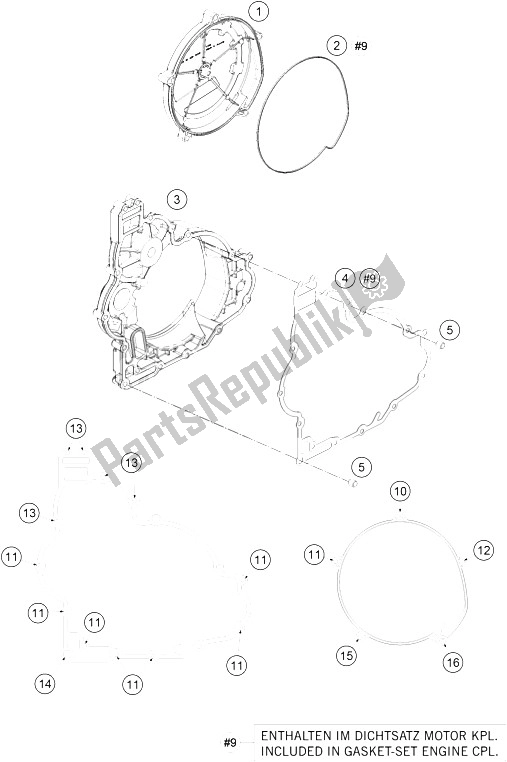 Todas las partes para Tapa Del Embrague de KTM 1050 Adventure ABS Europe 2015