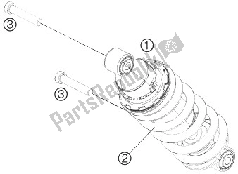 All parts for the Monoshock of the KTM 690 Duke Black ABS Australia 2013