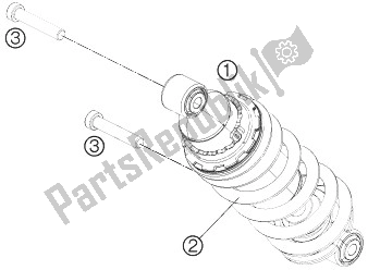 All parts for the Monoshock of the KTM 690 Duke Black ABS Europe 2013