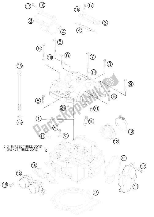 Wszystkie części do G? Owica Cylindra KTM 525 XC ATV Europe 2012