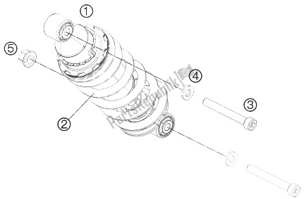 Alle onderdelen voor de Schokdemper van de KTM 125 Duke White ABS Europe 2014