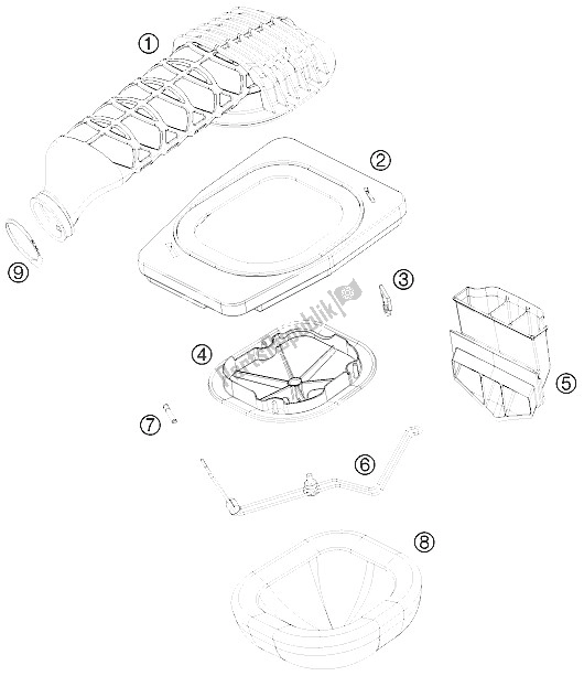 Tutte le parti per il Filtro Dell'aria del KTM 525 XC ATV Europe 2009