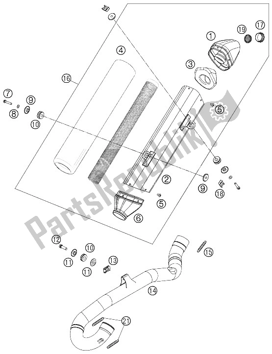 Todas las partes para Sistema De Escape de KTM 450 SX ATV Europe 2009