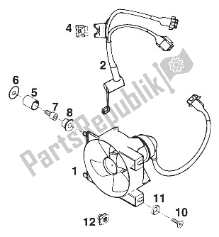 All parts for the Ventilator Lc4'94 of the KTM 400 EXC WP Europe 1996