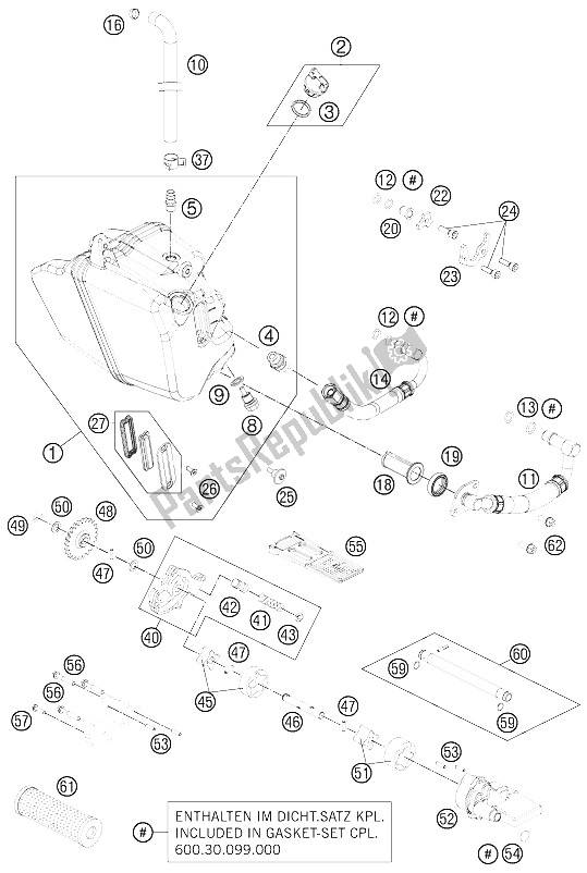 Toutes les pièces pour le Système De Lubrification du KTM 990 Superm T Black ABS Europe 2011