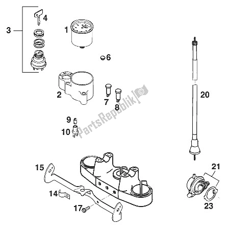 Tutte le parti per il Tachimetro 250-360 Egs '97 del KTM 300 EGS M ö 12 KW Europe 742670 1997