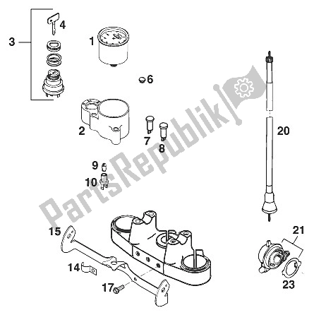 All parts for the Speedometer 250-360 Egs '97 of the KTM 360 EGS M ö 17 5 KW Europe 1997