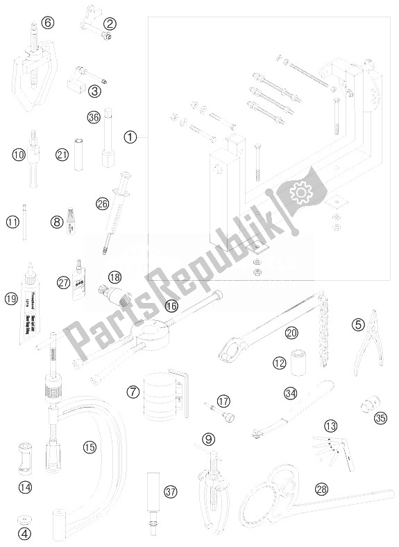 All parts for the Special Tools of the KTM 250 EXC F Champion Edit Europe 2010