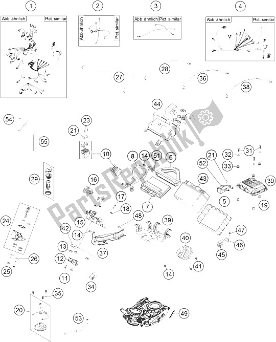 All parts for the Wiring Harness of the KTM 1190 Adventure R ABS Japan 2015