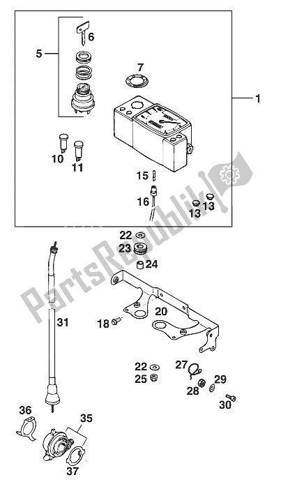 Alle onderdelen voor de Snelheidsmeter 125-300 Egs ? 94 van de KTM 250 E XC Europe 1994