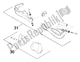 Todas las partes para Accesorios 250-380 '98 de KTM 125 EGS 6 KW Europe 1998