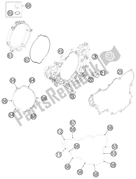 Todas las partes para Tapa Del Embrague de KTM 250 SX F Musquin Replica 11 Europe 2011