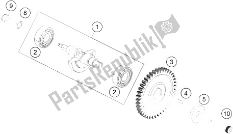 All parts for the Balancer Shaft of the KTM RC 200 White W O ABS CKD 16 Brazil 2016