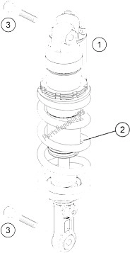 Tutte le parti per il Ammortizzatore del KTM 690 Duke R ABS Europe 2015