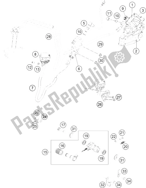 All parts for the Brake Caliper Rear of the KTM 250 Duke BL ABS B D 16 Japan 2016