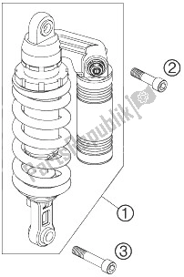 Tutte le parti per il Monoammortizzatore del KTM 950 Superenduro R Europe 2007