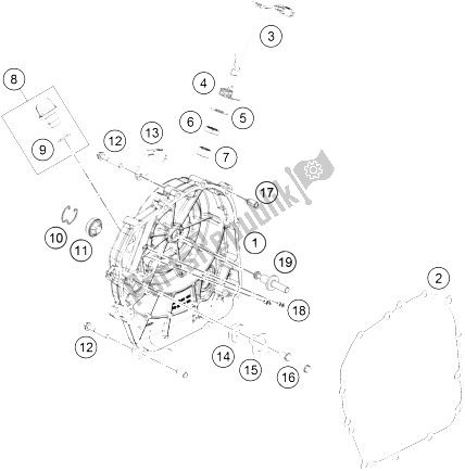 All parts for the Clutch Cover of the KTM 250 Duke BL ABS B D 16 Europe 2016