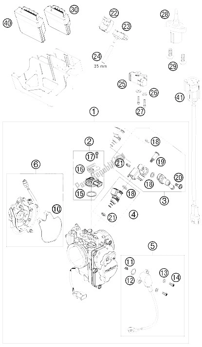 Toutes les pièces pour le Corps De Papillon du KTM 690 Enduro 08 Europe 2008