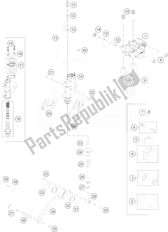 Todas las partes para Sistema De Freno Trasero de KTM RC 250 R Europe 2013