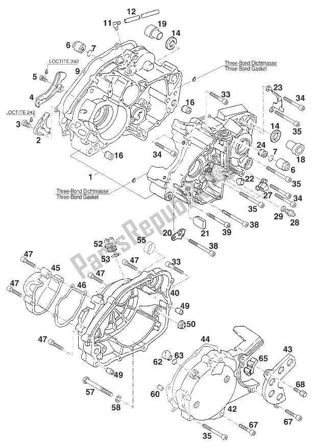Alle onderdelen voor de Carter Kpl. 125 Euro '96 van de KTM 125 LC2 100 Europe 113782 1998