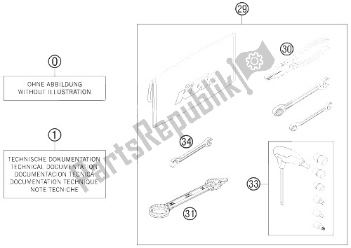 All parts for the Accessories Kit of the KTM 250 SX Europe 2013