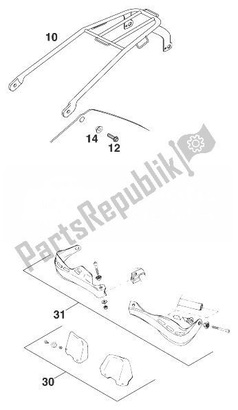 Tutte le parti per il Accessori 125-380 '99 del KTM 125 EXC 99 Europe 1999