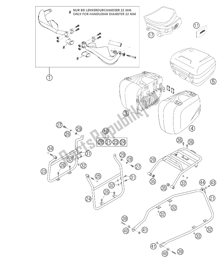 Tutte le parti per il Accessori del KTM 400 LS E MIL Europe 2005