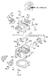 głowica cylindra 400 sxc usa '00