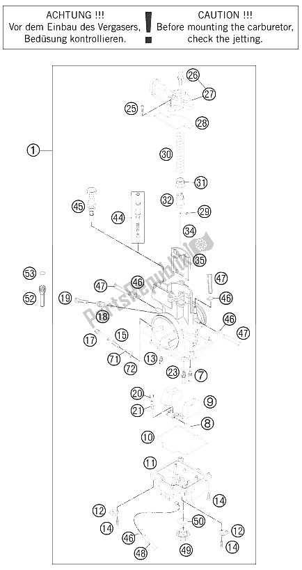 Toutes les pièces pour le Carburateur du KTM 300 XC W USA 2012