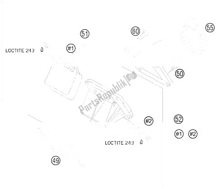 All parts for the Reed Valve Case of the KTM 105 XC USA 2008