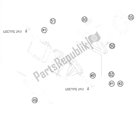 Alle onderdelen voor de Reed Ventielhuis van de KTM 85 SX 19 16 Europe 2008