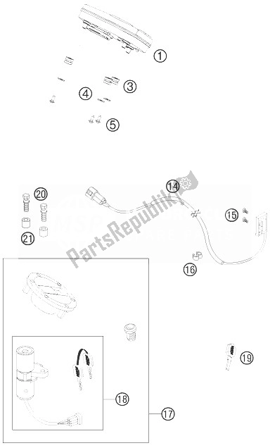 Tutte le parti per il Strumenti / Sistema Di Blocco del KTM 990 Super Duke R Europe 2013