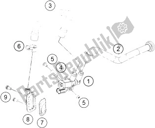 Todas las partes para Sistema De Aire Secundario Sas de KTM 690 Duke Orange ABS 2016 China 2015