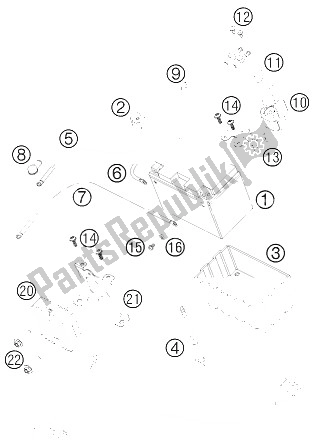 All parts for the Battery of the KTM 990 Supermoto Black Europe 2008