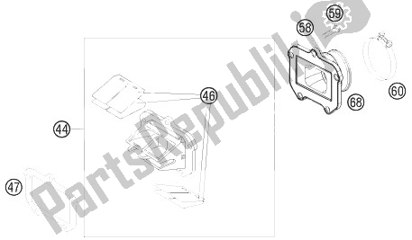 All parts for the Reed Valve Case of the KTM 125 EXC Europe 2013