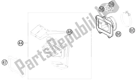 Alle onderdelen voor de Reed Ventielhuis van de KTM 150 XC USA 2013