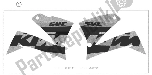 All parts for the Decal 660 Smc of the KTM 660 SMC Europe 2004