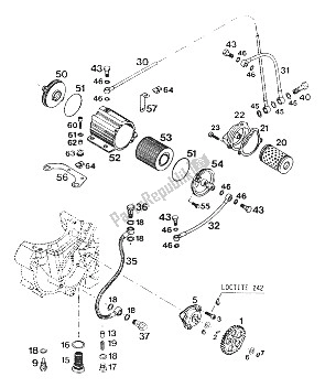 Alle onderdelen voor de Smeersysteem Lc4 '94 Usa van de KTM 350 E XC 4T Europe 1994