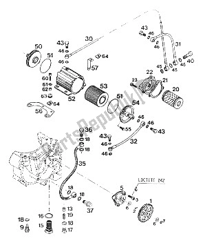 All parts for the Lubrication System Lc4 '94 Usa of the KTM 620 Super Comp WP 19 KW Europe 1994