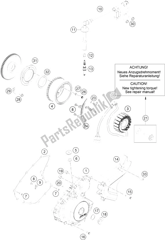 All parts for the Ignition System of the KTM RC 390 White ABS Europe 2015