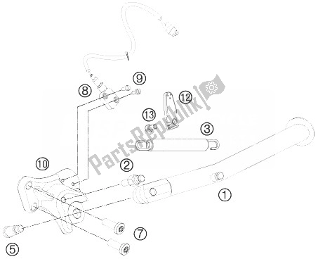 Todas las partes para Costado de KTM 990 Supermoto T Black ABS Australia 2013